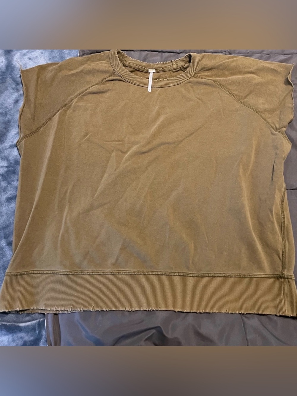 Free People Olive Green Top